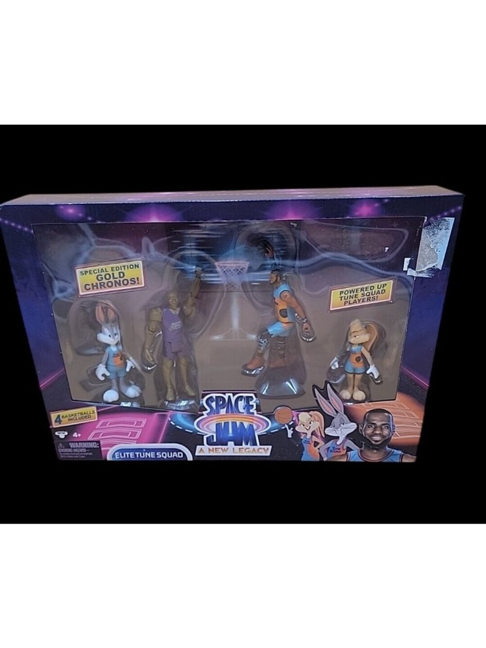 Space Jam A New Legacy Elite Tune Squad Four Figure Set Chronos LeBron James